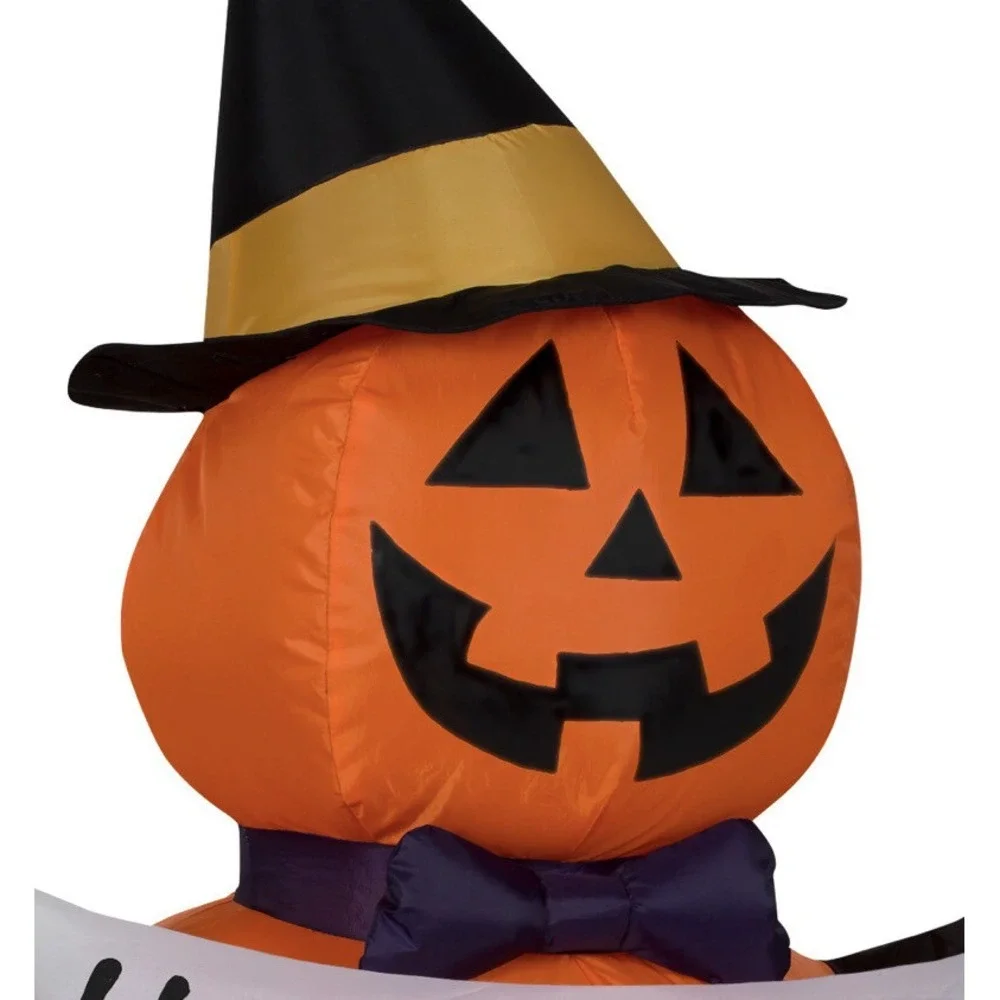 Pumpkin Witch Happy Halloween Inflatable Air Blow Up  Inflatable Lights Up 3.5'